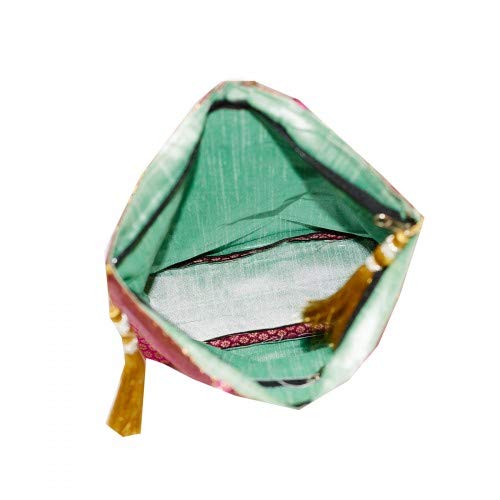 Multicolour Handcrafted Banarasi Silk Bag