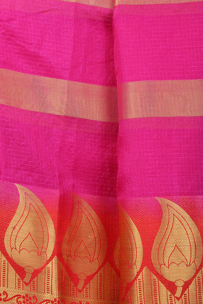 Pink Kota Silk Saree - GleamBerry