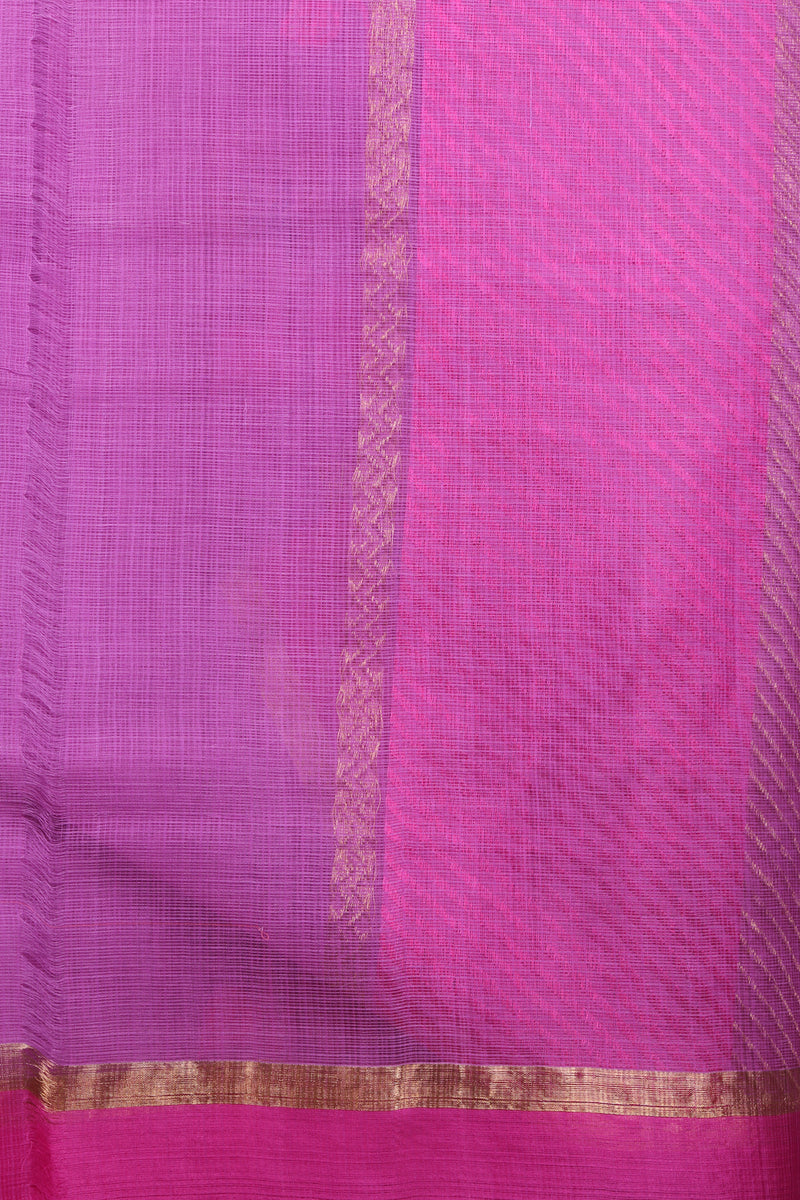 Pink Handloom Kota Silk Saree - GleamBerry