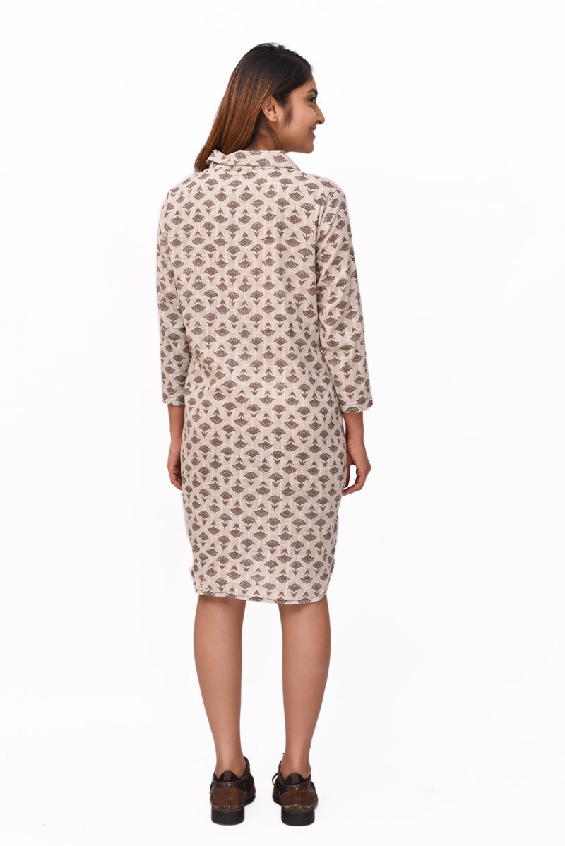 Dabu Cotton Shirt Dress - GleamBerry