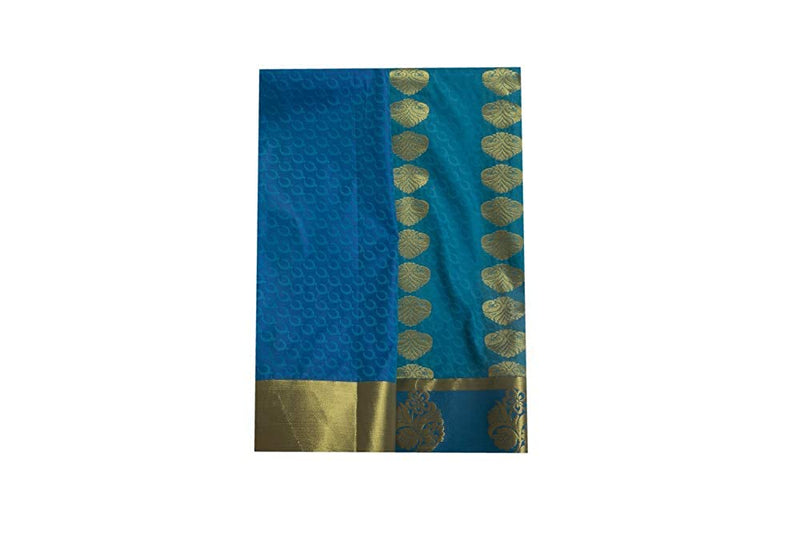 Blue Kanjeevaram Silk Saree - GleamBerry