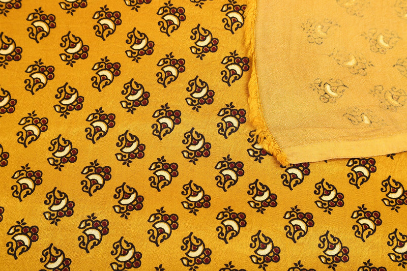 Golden Mashru Fabric - GleamBerry
