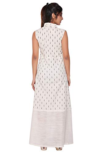 White Ikat Gown - GleamBerry