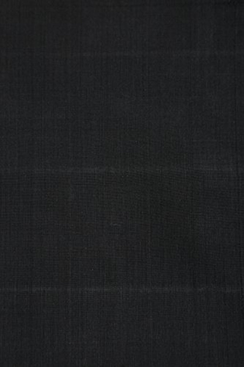 Black Handloom Hand Woven Mangalgiri Cotton Fabric