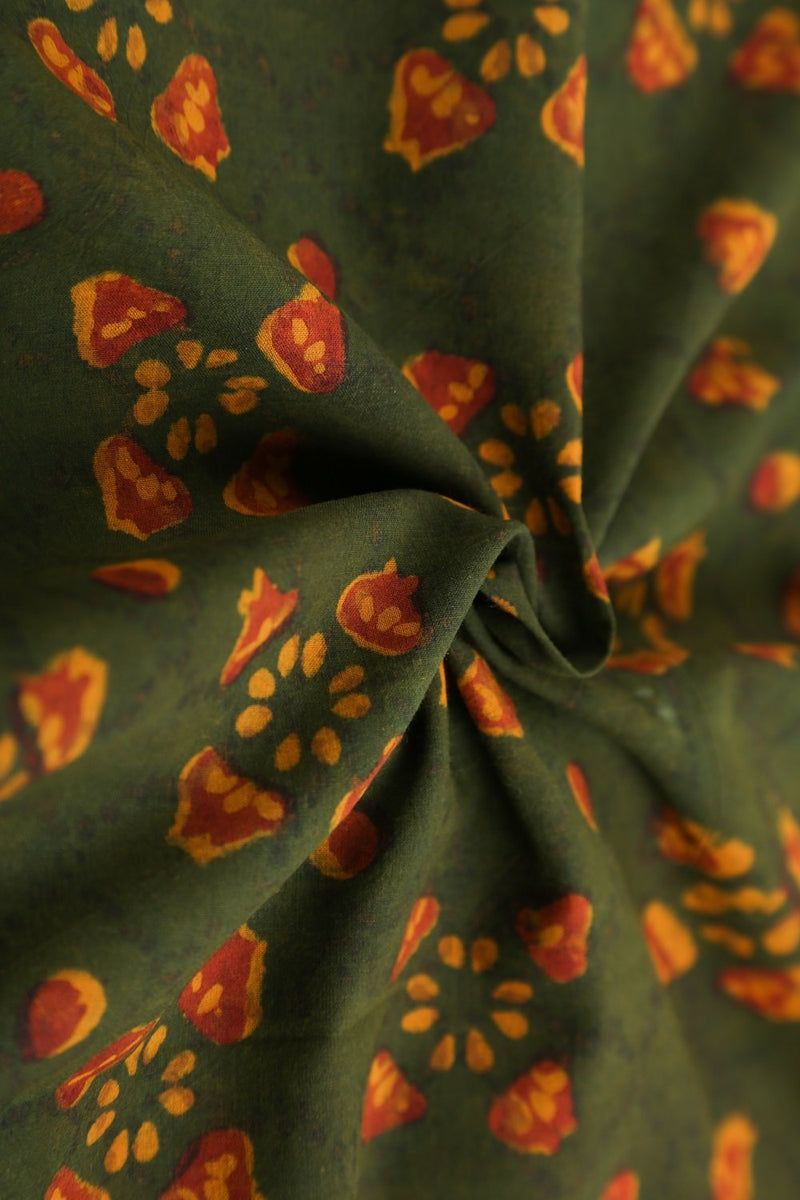 Cotton Akola Dabu Block Print Fabric