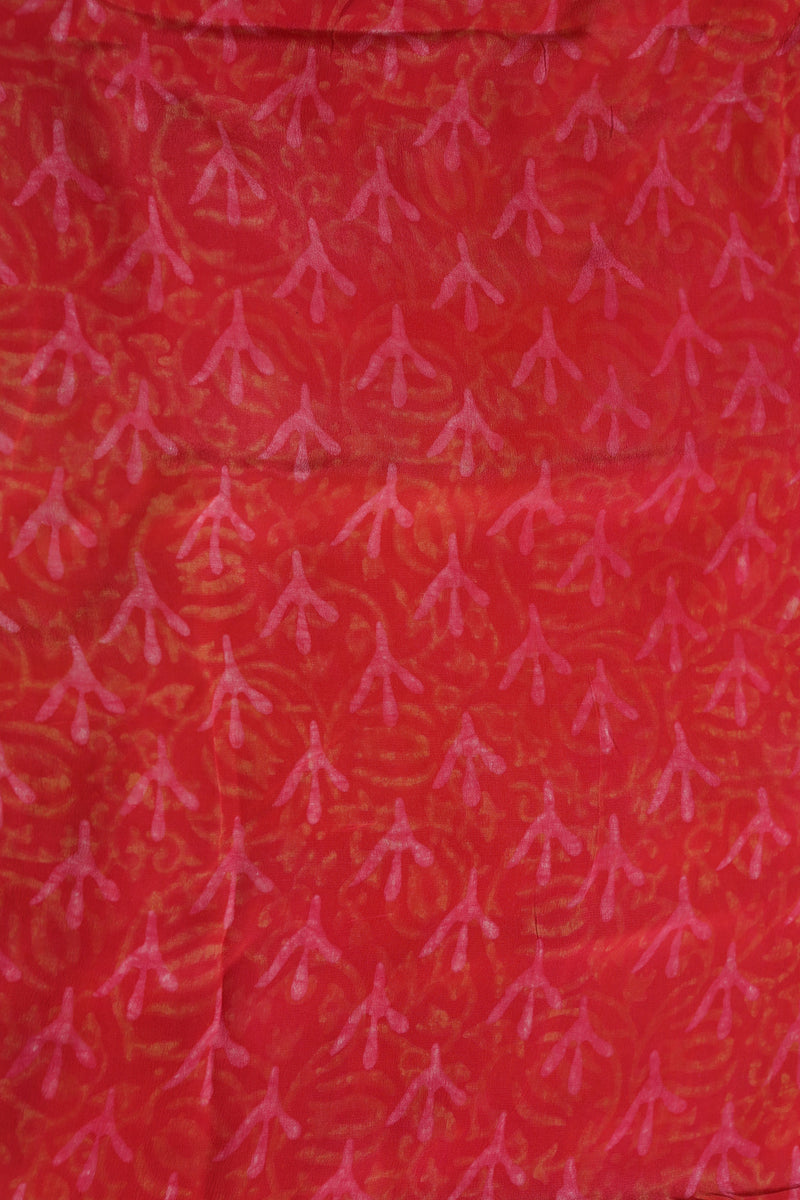 Caramine Pink Crepe Fabric - GleamBerry