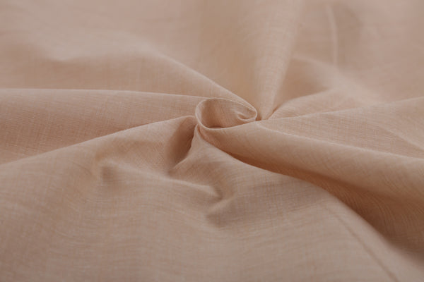 Beige Handloom Cotton Mangalgiri Fabric - GleamBerry