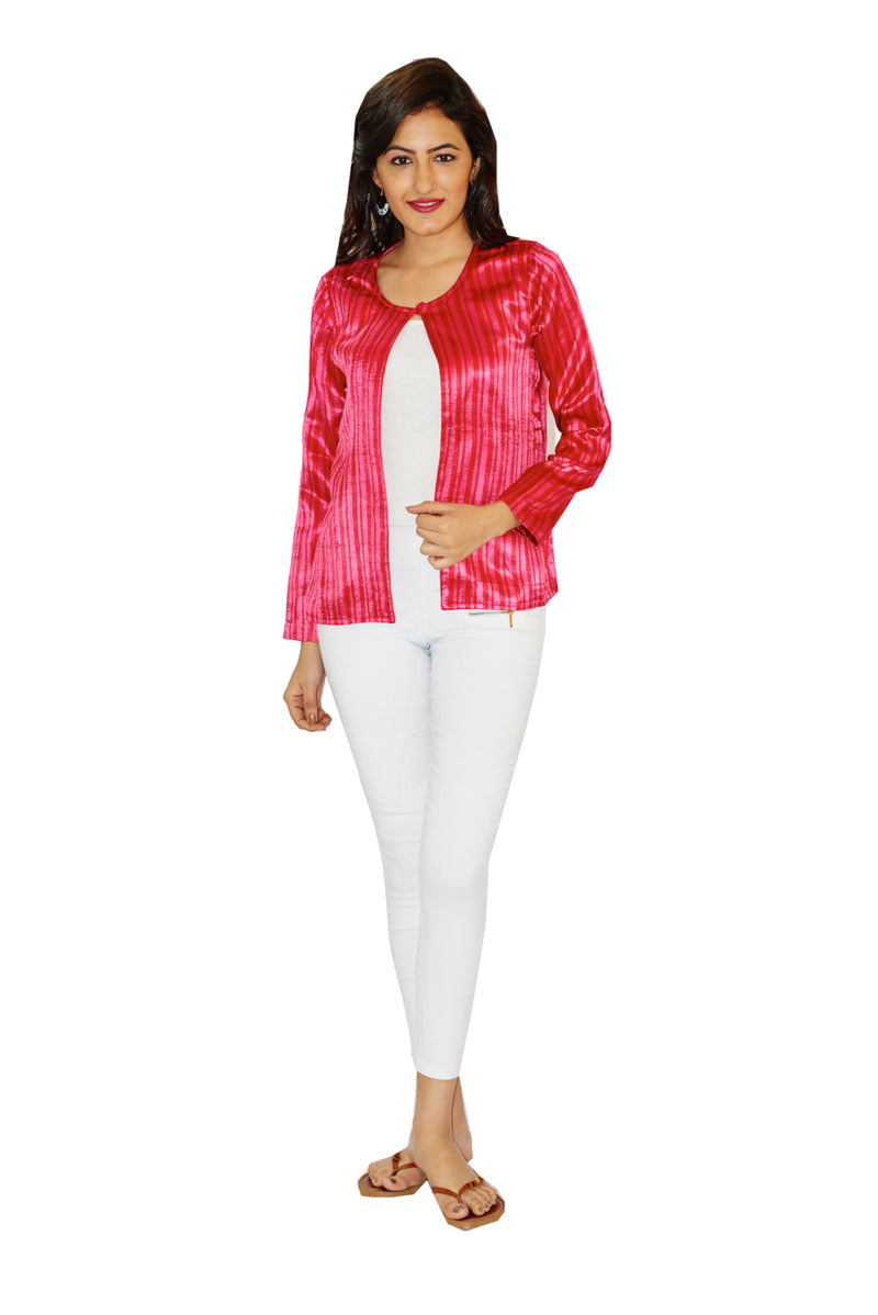 American Rose Mashru Jacket - GleamBerry