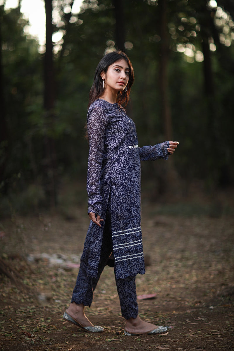 Soha Modal Kalidar Long Kurti: Elegant Chikankari Fashion – Saibo Lifestyle
