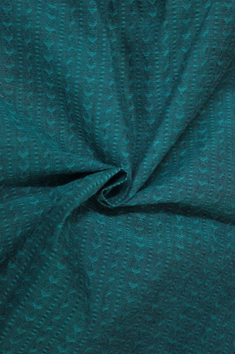 Green Jacquard Cotton Fabric - GleamBerry