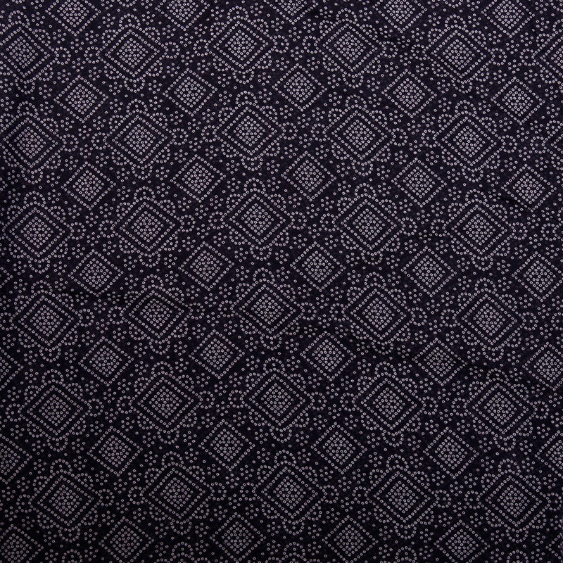 Blue Bandhani Printed Chiffon Fabric