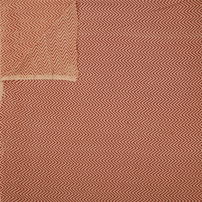 Ajrakh Zigzag Cotton Fabric