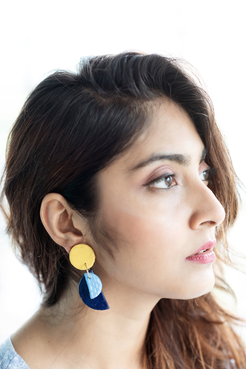 Multicolour Hanging Stud Earring